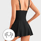 👙Ultima occasione: 50% DI SCONTO💃 Costume intero da donna con controllo addominale e chiusura con nodo
