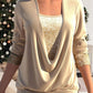 🎁VENDITA DELL'ULTIMO GIORNO - 49% DI SCONTO🎁Top due pezzi finto smocked con paillettes