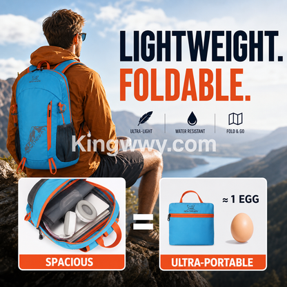🔥 Soldes exceptionnelles – 50 % DE RÉDUCTION ! 🔥 Sac à dos de camping ultra-léger, pliable et imperméable – moins d'un kilo, en nylon résistant aux déchirures, se replie dans sa propre poche – idéal pour les randonnées, les voyages et le camping 🎒