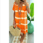 👗 ABITO T-SHIRT A MANICHE CORTE A RIGHE TIE-DYE