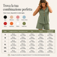 ✨ Set da 2 pezzi – top ampio e pantaloni comodi – tessuto morbido, elastico in vita e abbinabile in mille modi – indossabili separatamente o insieme – adatti a ogni occasione
