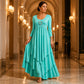 🏆👗 Abito midi a balze con dettaglio a forma di cuore – Taglio ad A che valorizza la silhouette, tessuto leggero e grazioso dettaglio a forma di cuore – Perfetto per i viaggi e le feste, spedizione gratuita
