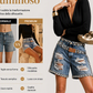 🌟 Il look che tutti cercano – da noi con uno sconto del 50%! ⌛ Offerta a tempo limitato – Shorts in denim strappato con strass da donna