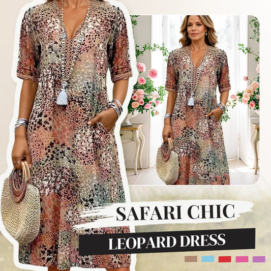 💥【Bestseller】✨👗Abito in lino/cotone con scollo a V | Stampa vivace | Vestibilità comoda | Per ogni occasione🌟