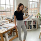 🔥 Nuovo arrivo 💕 Pantaloni elasticizzati a vita alta con tasche con cerniera per donna
