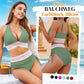 👙 SCONTO LIMITATO DEL 50%! Set bikini a due pezzi in stile patchwork, costume da bagno da donna con scollo a V e vita alta, 2 colori