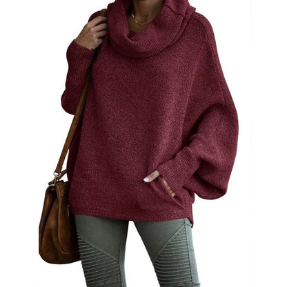 Maglione da donna con collo a cappuccio e tasche