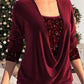 🎁VENDITA DELL'ULTIMO GIORNO - 49% DI SCONTO🎁Top due pezzi finto smocked con paillettes