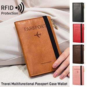 Portafoglio in pelle per carte con blocco RFID