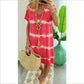 👗 ABITO T-SHIRT A MANICHE CORTE A RIGHE TIE-DYE