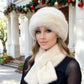 🧣 60% DI SCONTO! 🎁 Cappello Invernale + Sciarpa in Pelliccia – Caldo, Elegante & Set Regalo Limitato (Solo 29) ❄️