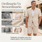 👔🩳 Set completo da due pezzi lussuoso ed elegante, adatto a tutte le occasioni🔥 (Realizzato in tessuto fresco come il ghiaccio, leggero e traspirante)🔥