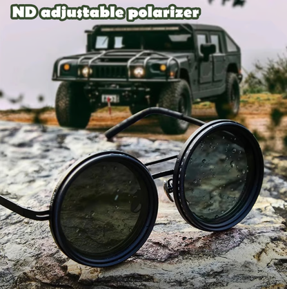 🕶️ SCONTO DEL 50% IN QUESTO MOMENTO! 🌞 Occhiali da sole rotondi polarizzati con lenti a tonalità regolabile – Protezione UV400, leggeri e resistenti ai graffi ✨