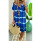 👗 ABITO T-SHIRT A MANICHE CORTE A RIGHE TIE-DYE
