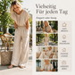 Set composto da top a maniche corte e pantaloni a gamba larga da donna