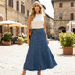 🎁Novità 2026: SCONTO DEL 50%👗Gonna lunga da donna in denim – Vita alta e taglio a trapezio