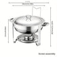 🎅🏻Saldi prenatalizi🔥Set da buffet con scaldavivande in acciaio inossidabile