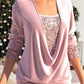 🎁VENDITA DELL'ULTIMO GIORNO - 49% DI SCONTO🎁Top due pezzi finto smocked con paillettes