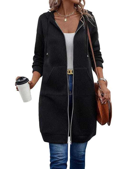 🔥Ultimo giorno della promozione: sconto del 50%🔥✨Polo con cappuccio in pile e cerniera da donna