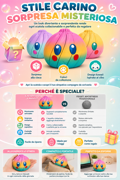 🥟⏳ ULTIME UNITÀ | Pallina Sensoriale Squeeze Gnocco Mini Box Misteriosa