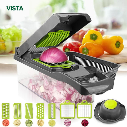15 pezzi – 1 set 🧑‍🍳 Tagliaverdure e frutta multifunzionale