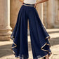 🔥Pantaloni eleganti dalla linea morbida, con gamba ampia e bordino dorato👖
