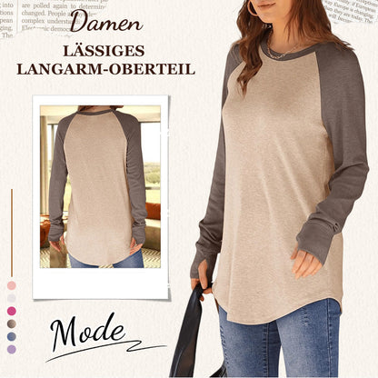 📢🎉Sconto del 50%!!!🛍️✨Top casual da donna a maniche lunghe con scollo rotondo
