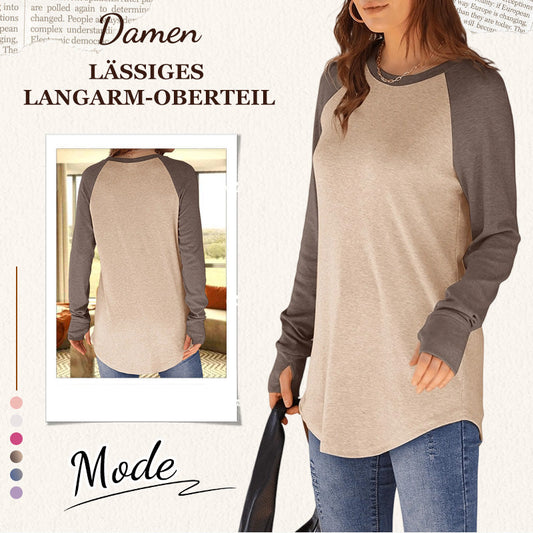 📢🎉Sconto del 50%!!!🛍️✨Top casual da donna a maniche lunghe con scollo rotondo