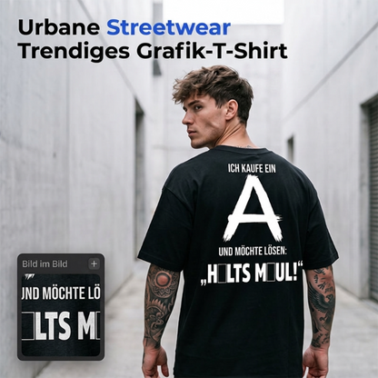 👕✨ SCONTO DEL 50%! Maglietta da uomo a maniche corte con stampa sul retro – Morbida, traspirante ed elegante – Perfetta per tutti i giorni, il tempo libero e l'estate 🔥