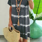👗 ABITO T-SHIRT A MANICHE CORTE A RIGHE TIE-DYE