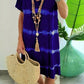👗 ABITO T-SHIRT A MANICHE CORTE A RIGHE TIE-DYE