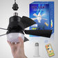 Luce della ventola a LED 2 in 1, velocità del vento a tre livelli, con 3 colori regolabili, telecomando, funzione di temporizzazione, motore silenzioso, facile da installare, adatta per soggiorno, camera da letto, cucina