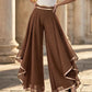 🔥Pantaloni eleganti dalla linea morbida, con gamba ampia e bordino dorato👖