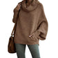 Maglione da donna con collo a cappuccio e tasche