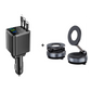 🚗 Caricatore Auto Retrattile 7-in-1 con Ricarica Rapida e Display Voltaggio – USB-C per Android e Lightning per Apple
