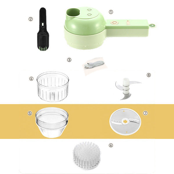 Set tagliaverdure elettrico portatile 4 in 1 (45% di sconto)-6