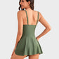 👙Ultima occasione: 50% DI SCONTO💃 Costume intero da donna con controllo addominale e chiusura con nodo