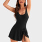 👙Ultima occasione: 50% DI SCONTO💃 Costume intero da donna con controllo addominale e chiusura con nodo