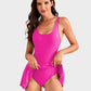 👙Ultima occasione: 50% DI SCONTO💃 Costume intero da donna con controllo addominale e chiusura con nodo
