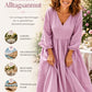 💕Nuovo arrivo: SCONTO DEL 50%👗Abito lungo da donna con scollo a V e pieghe