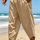 Pantaloni capri casual da uomo a zampa