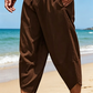 Pantaloni capri casual da uomo a zampa