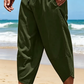Pantaloni capri casual da uomo a zampa