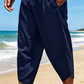 Pantaloni capri casual da uomo a zampa