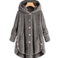 Giacca con cappuccio da donna in pile, nuova collezione 2024