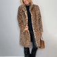 🎉Saldi invernali 49% di sconto🌹Giacca da donna a metà lunghezza con stampa leopardata🥰Spedizione gratuita