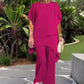 ✨ SCONTO DEL 50% – Set affascinante con top asimmetrico 👗 Elegante completo con pantaloni larghi – Comodo e perfetto per la primavera