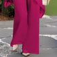 ✨ SCONTO DEL 50% – Set affascinante con top asimmetrico 👗 Elegante completo con pantaloni larghi – Comodo e perfetto per la primavera