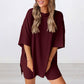 🔥 Letzter Tag! 50% Rabatt 2-teiliges Damen Sommer Set 🩳 Lockeres Oversize-Shirt + Shorts