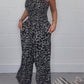 💖SCONTO DEL 50%💖Elegante tuta dal taglio morbido con motivo leopardato da donna